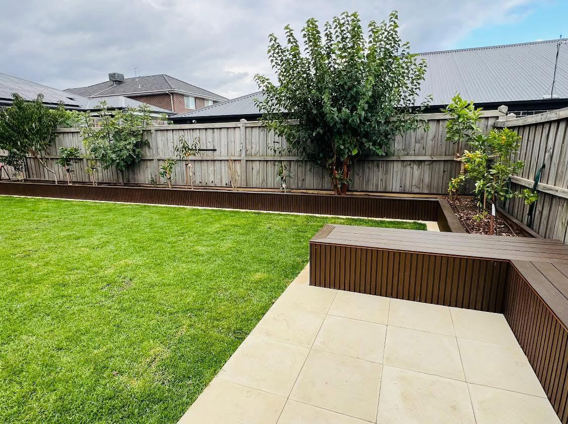 Complete residential landscaping project in Melbourne backyard